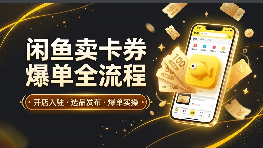 闲鱼卖卡券：从开店到爆单全流程