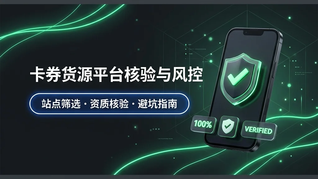卡券货源平台怎么选：站点核验与风控避坑指南