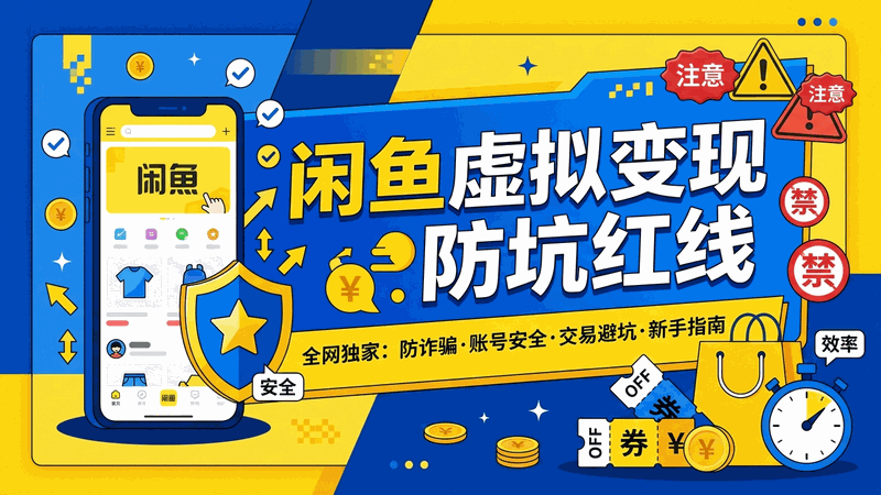 闲鱼虚拟变现防坑红线：代充值卡券类目合规避坑与高危货源防风控指南